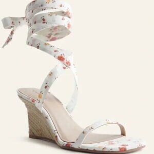 Reformation Alessa Lace-Up Wedge Espadrille Heels. Size 10. Like New.